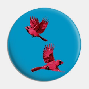 Watercolor Cardinal 2 Pin