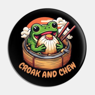 dim sum green frog Pin