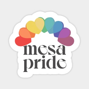 Mesa Pride //// Retro Typography Rainbow Design Magnet