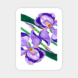 Diagonal Purple Iris Magnet