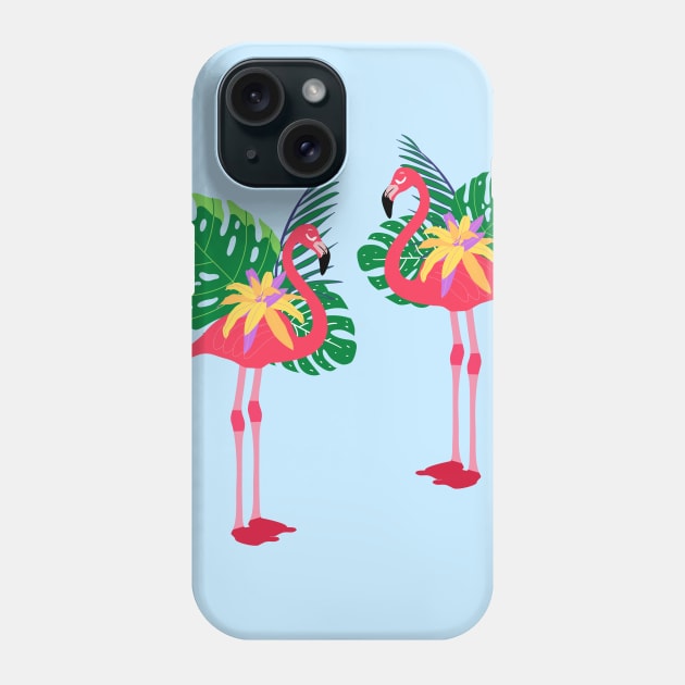 Flamingos In Love - Aesthetic Flamingo Design Phone Case by Moshi Moshi Designs