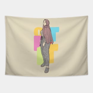 Beautiful Outfit Hijab Girl Tapestry