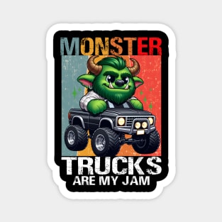 Monster Trucks Are My Jam Magnet