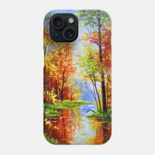 Autumn pond Phone Case