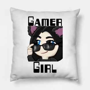 Gamer Girl, Wolf Girl Shade, Twitch streamer emote Pillow