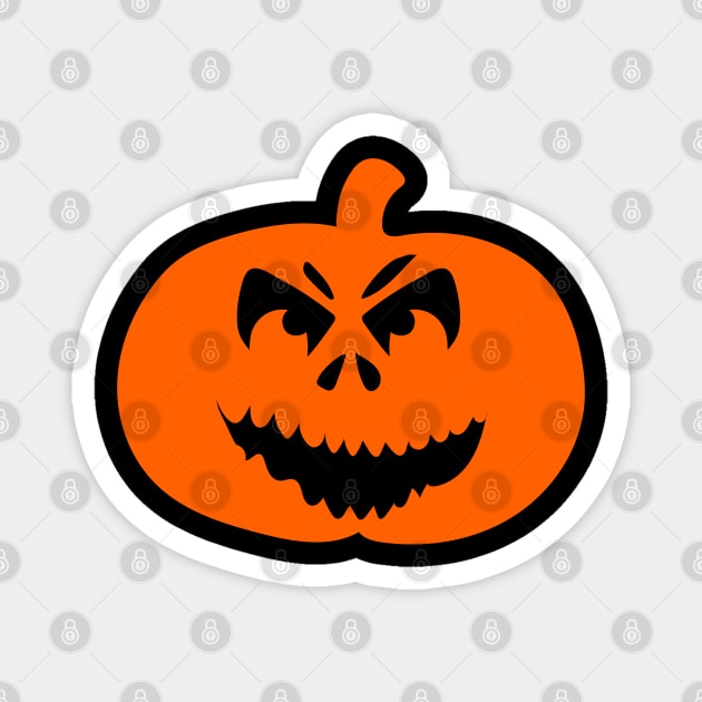 Halloween Funny Cute Cartoon Pumpkin Face Magnet by koolteas