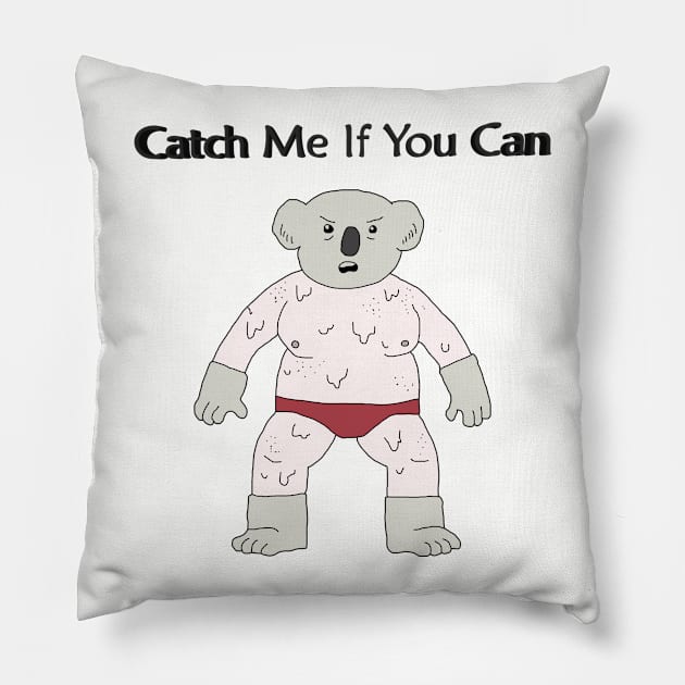 Greased Up Koala Pillow by nsjcn