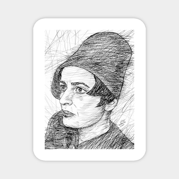 AYN RAND ink portrait .2 Magnet by lautir