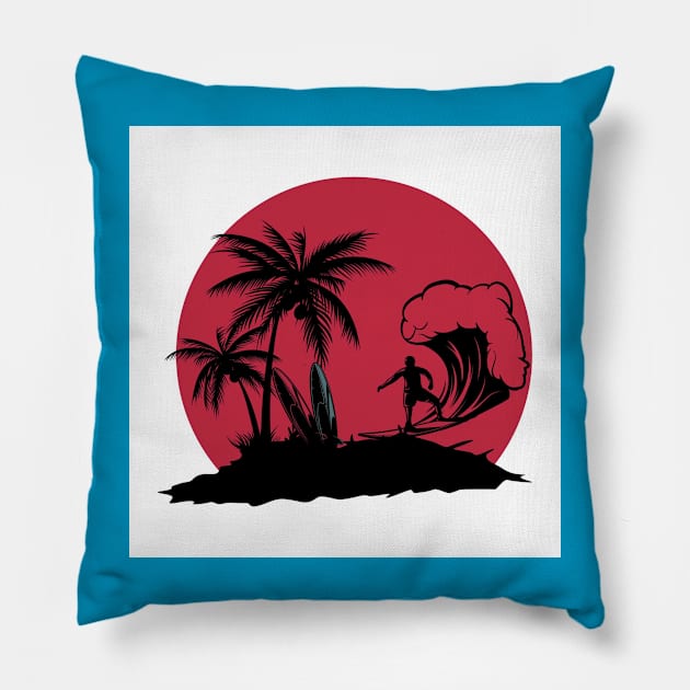 Surf Life Pillow by meltubs76