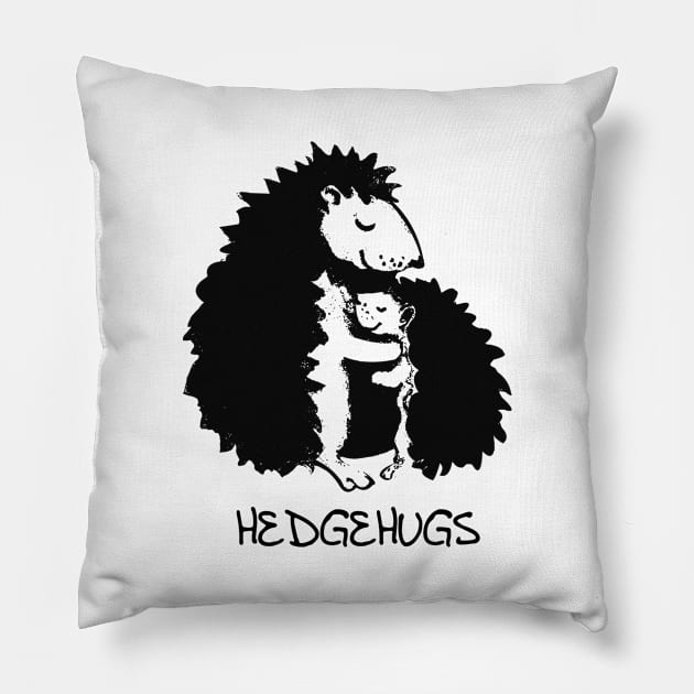 'Hedgehugs Hedgehog Hugging' Sweet Hedgehog Gift Pillow by ourwackyhome