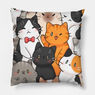 Cute cats full print Pillow