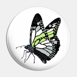 Agender Butterfly Pin