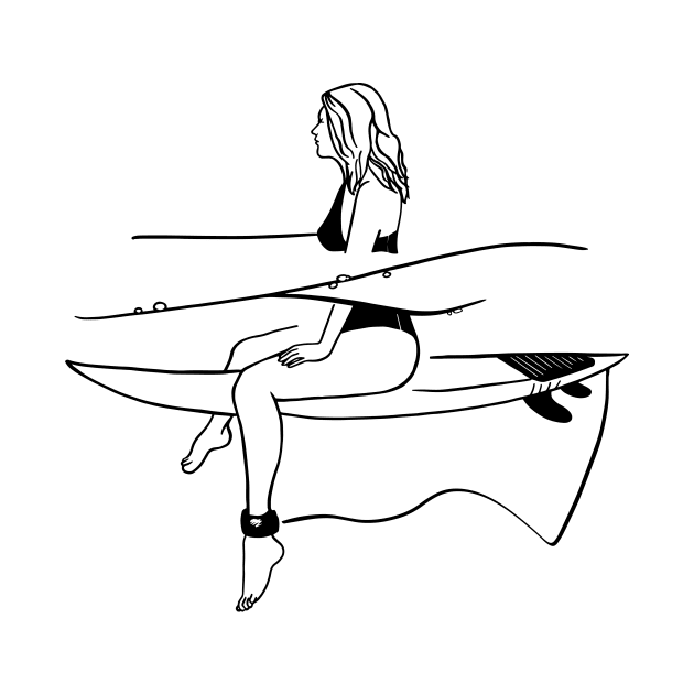 Surfer Girl Ilustration by SusanaDesigns