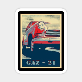 volga, russian classic car - GAZ 21, hope Magnet