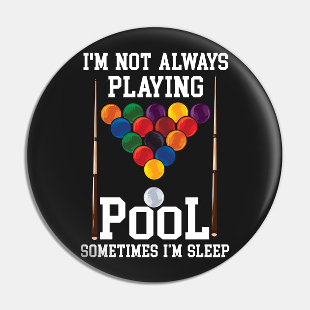 BILLIARDS: Playing Pool Gift Pin by woormle