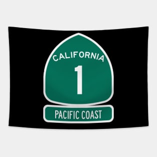 PACIFIC COAST Highway 1 California Sign Tapestry