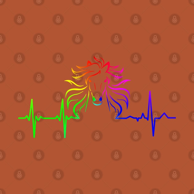 Rainbow Horse Heartbeat by Sleazoid