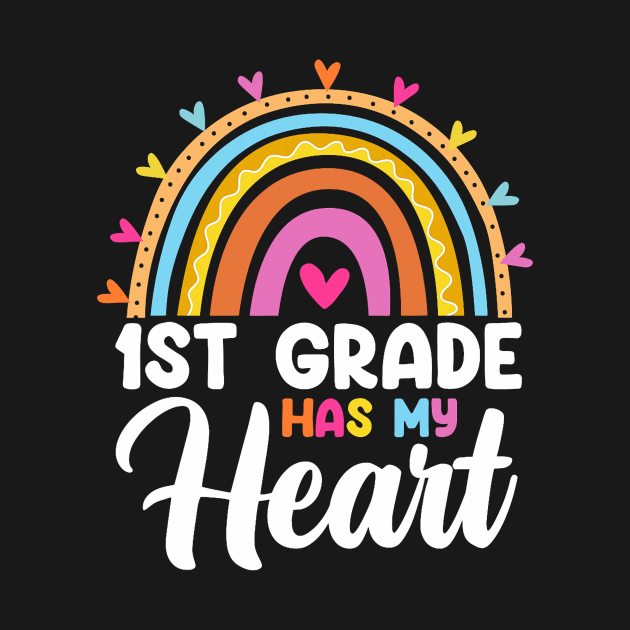 Cute Rainbow 1st Grade Has My Heart Teacher Valentine by jadolomadolo