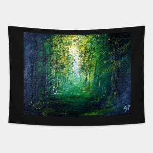 Green Forest Glade Tapestry