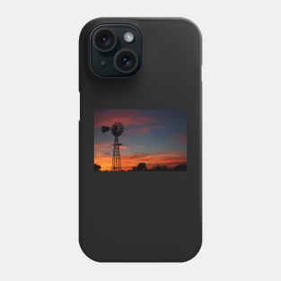 Kansas Colorful Windmill Silhouette Phone Case