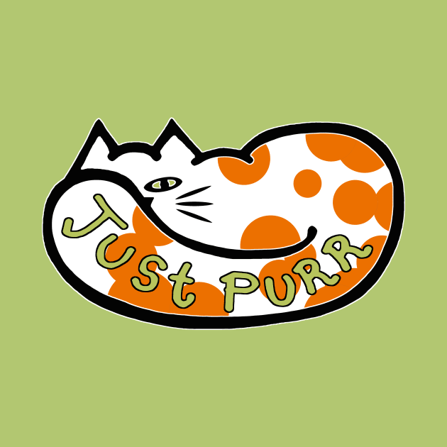 JUST PURR, Orange and White Cat by RawSunArt