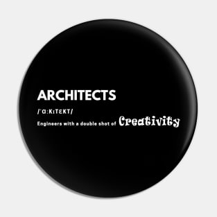 Architects X Engineers - White Letters Pin