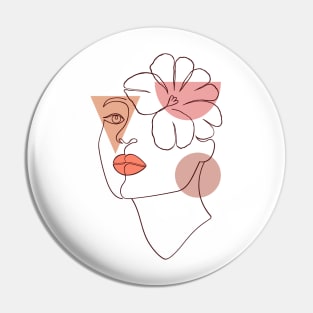 Collage with woman face and geometric shapes Pin