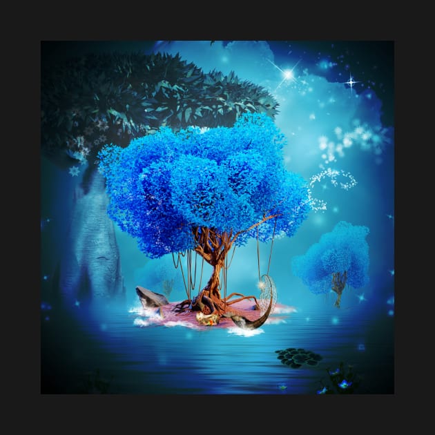 The blue tree on a little island by Nicky2342