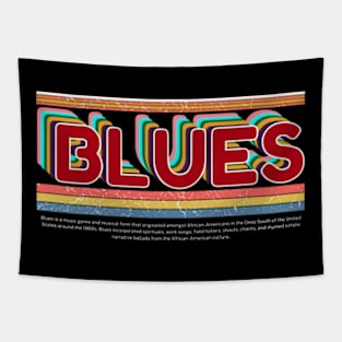 blues music Lover Gift Idea 90s designs 80s vintage retro Tapestry