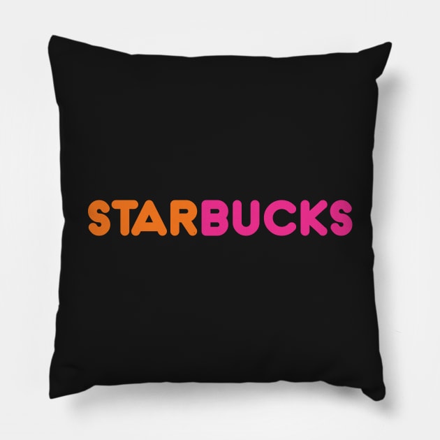 Everyone Runs From Dunkin Pillow by WMKDesign