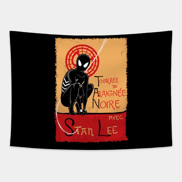 Le Black Spider Tapestry by juanotron