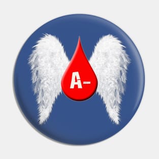 Blood Type A Negative - Angel Wings Pin