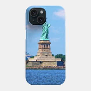 Manhattan NY - Sailboat By Statue Of Liberty Phone Case