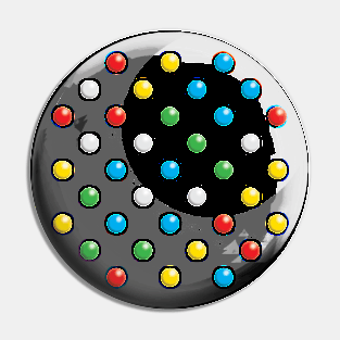 Fun Primary Colour Disc Design Pin