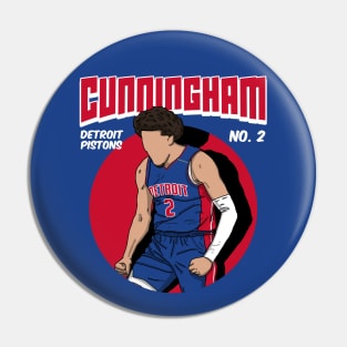 Cade Cunningham Comic Style Art Pin