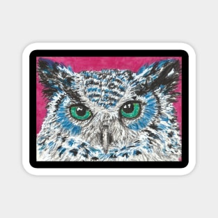 Blue owl Magnet