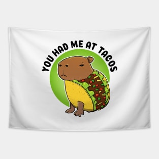 You had me at tacos Capybara Taco Tapestry