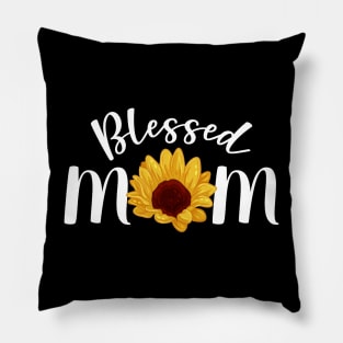 Blessed Mom Sunflower Pillow