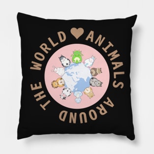 animals around the world Pillow