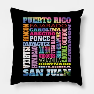 Puerto Rico New York Rican Pride Heritage Taino San Juan PR Pillow