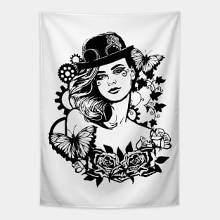 Beautiful Steampunk Girl Tapestry