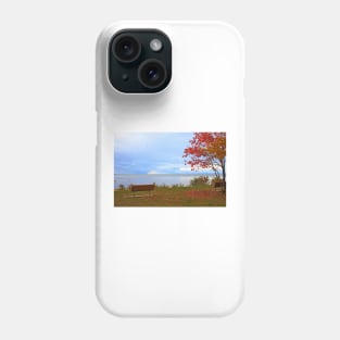 A seat by the lake. Phone Case