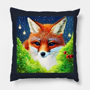 Little Fox Christmas Pillow