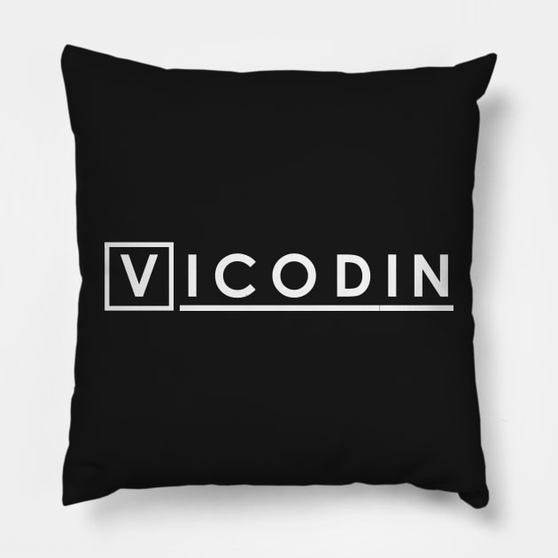 House MD Hugh Laurie Vicodin Pillow by ZSBakerStreet