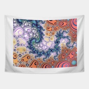 Decorative aquatic paisley pattern fractal image Tapestry