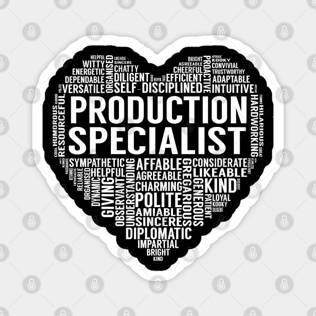 Production Specialist Heart Magnet by LotusTee