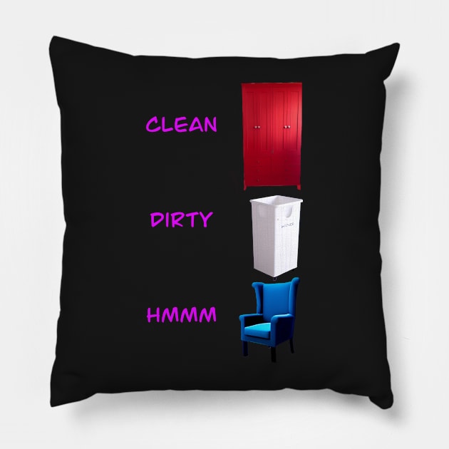 FUNNY TAKE ON CLOTHING CLEANLINESS - LAUNDRY Pillow by sailorsam1805