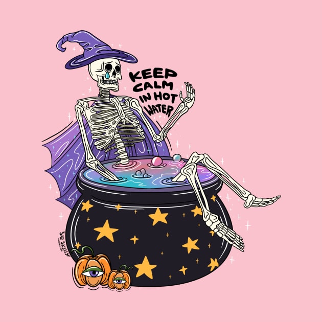 Keep calm in hot water by Sad Skelly