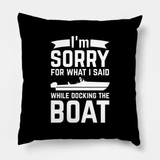 Funny Boat Boating Motorboat Captain Gift Pillow