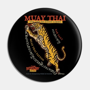 Vintage Tiger Muay Thai Tattoo Pin